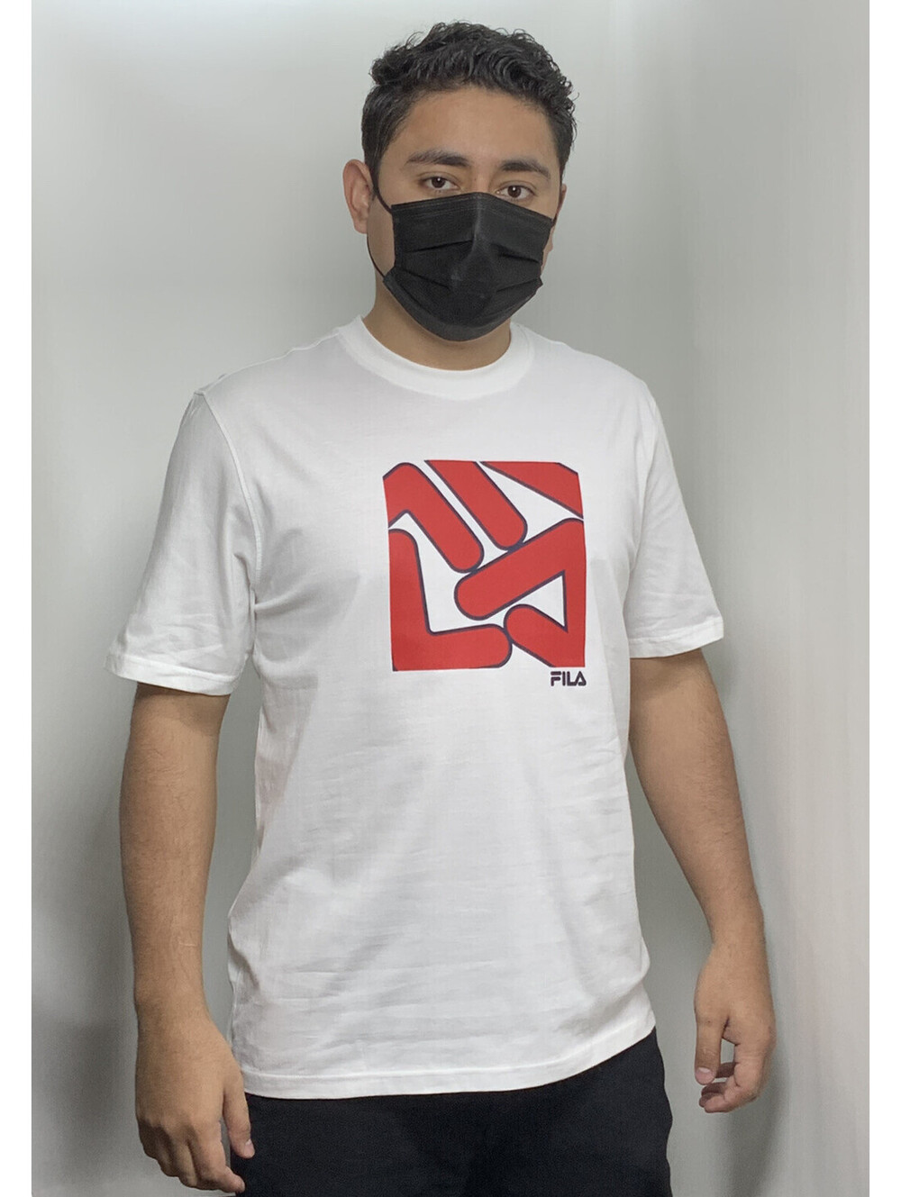 Men's Fila White | Red Short Sleeve Tee Shirt